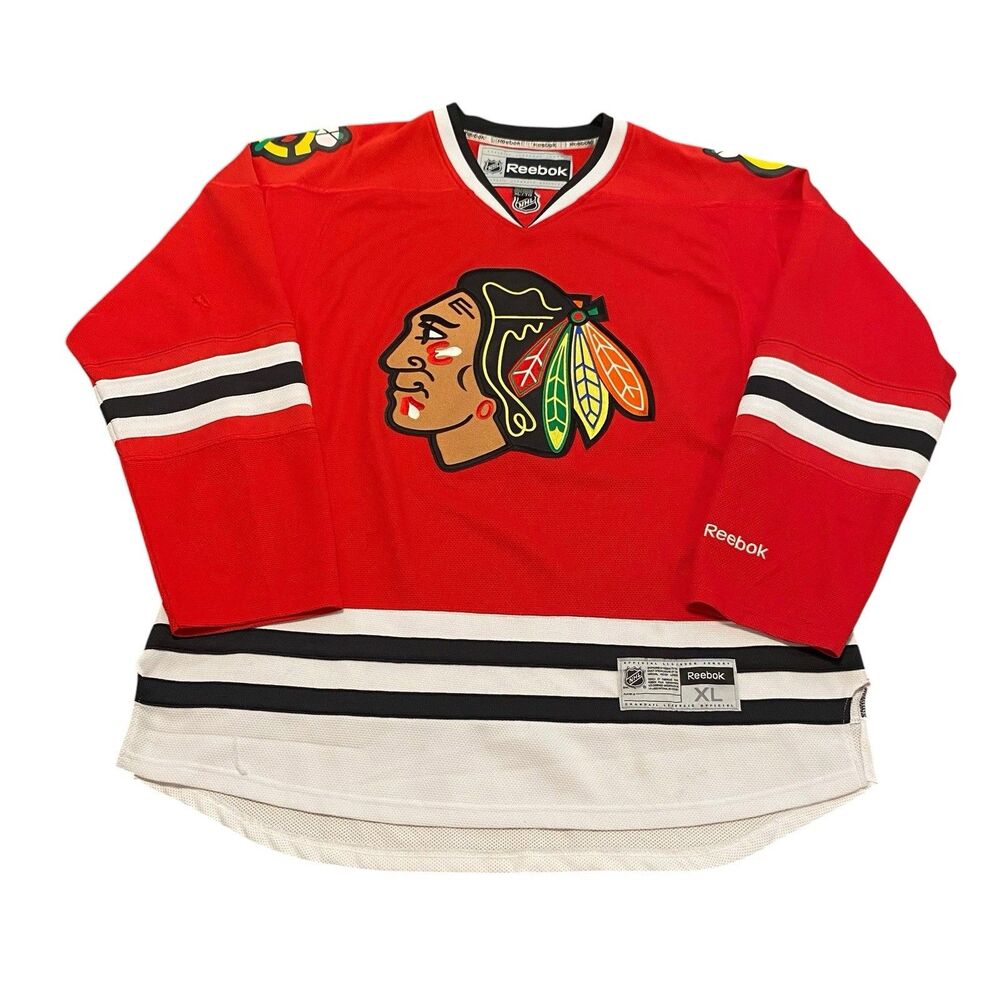 Reebok Premier NHL Jersey Chicago Blackhawks Blank Red Home Men’s XL